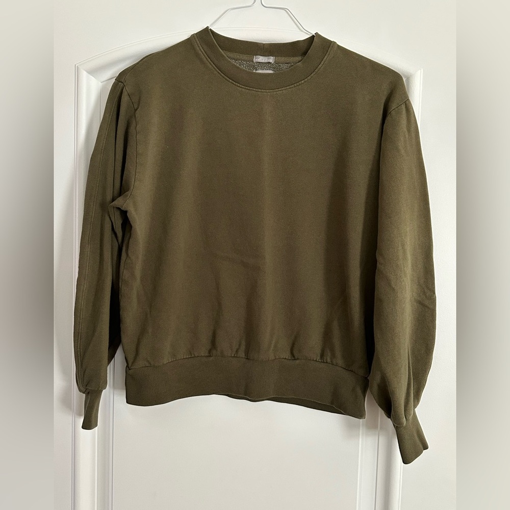 Gap Sweats Olive Green Women's Sweatshirt Oversized Size Small